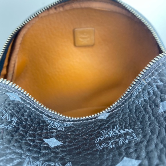 MCM Stark Side Studs Backpack in Visetos Black. main image 6